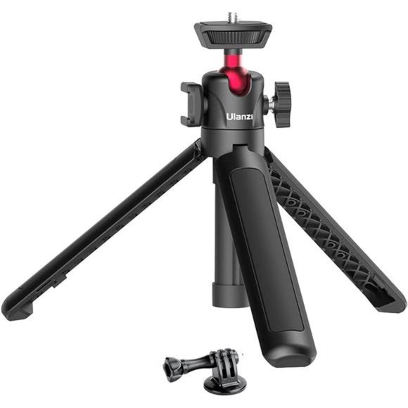 Extendable Mini Camera Tripod, 4 Levels Adjustment 360° Ball Head Cold Shoe - Picture 1 of 6